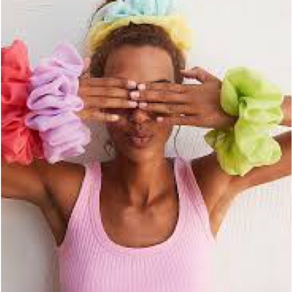 Free People Sheer Super Scrunchie - Orange - Picture 2 of 3